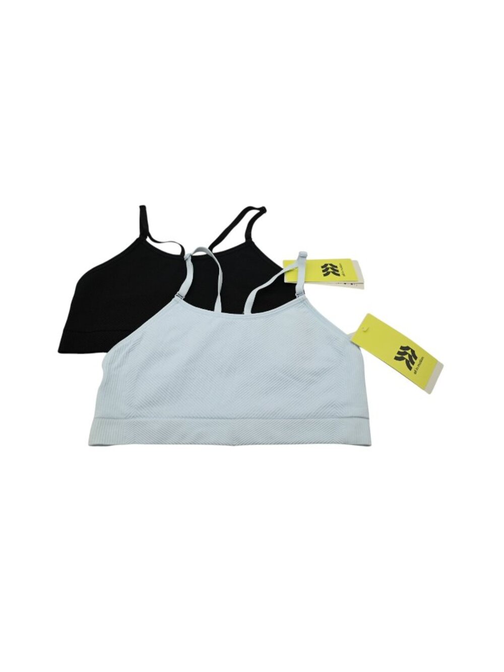 NWT All In Motion Lot of 2 Ribbed Pullover Sports Bras Sz M 8 Blue Black Active